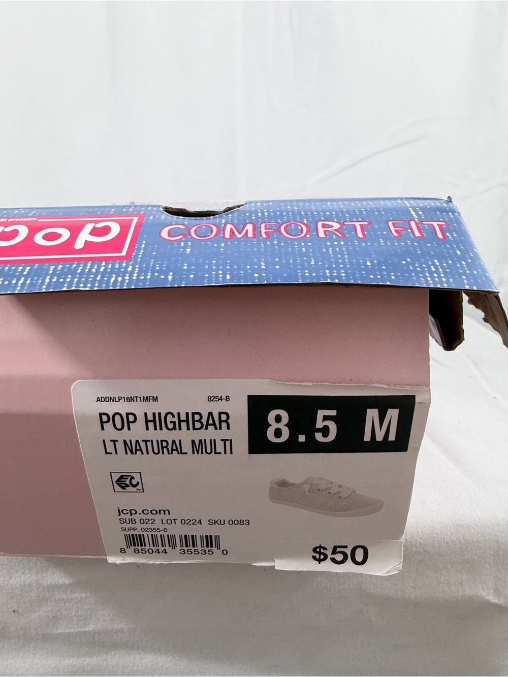 NWT POP Women’s Size 8.5 Sparkly Comfort Fit Beige Slip-On Shoe - Picture 6 of 7